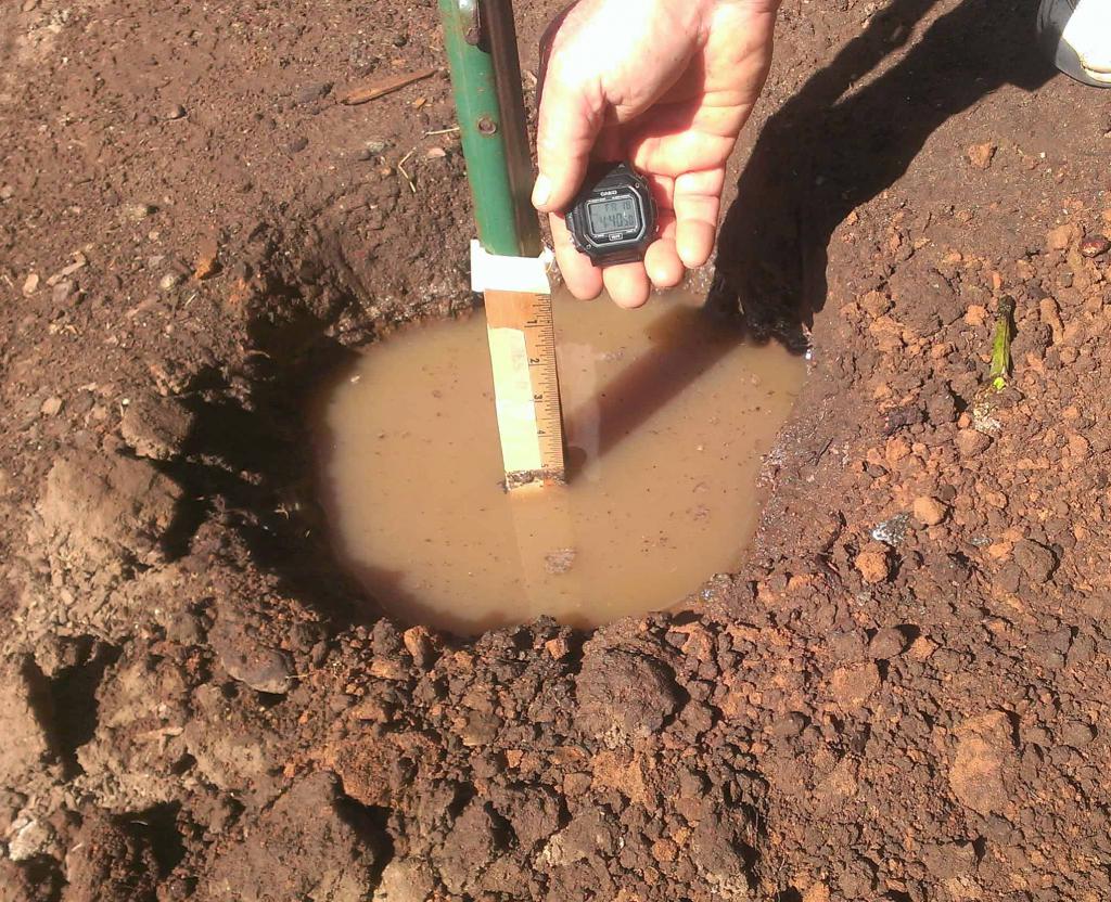 проверка дренирования почвы