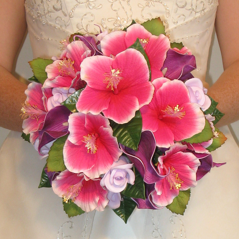 Букет невесты из цветка гибискус